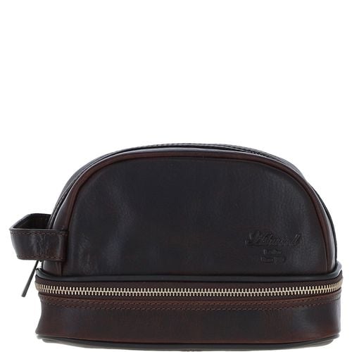 Real Leather Zip Wash Bag: pl-41 Brown ONE SIZE - Ashwood Handbags - Modalova