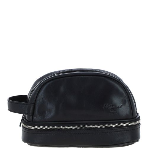 Real Leather Zip Wash Bag: pl-41 Black ONE SIZE - Ashwood Handbags - Modalova