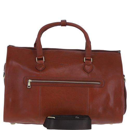 Premium Leather Holdall with Detachable Shoulder Strap: pl-49 Tan ONE SIZE - Ashwood Handbags - Modalova