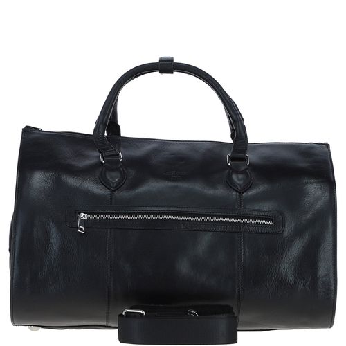 Premium Leather Holdall with Detachable Shoulder Strap: pl-49 Black ONE SIZE - Ashwood Handbags - Modalova