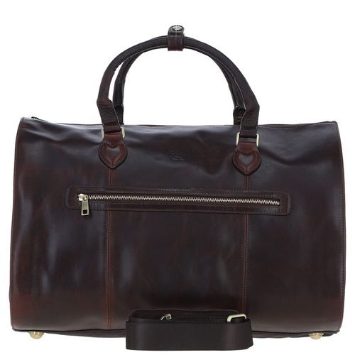 Premium Leather Holdall with Detachable Shoulder Strap: pl-49 Brown ONE SIZE - Ashwood Handbags - Modalova