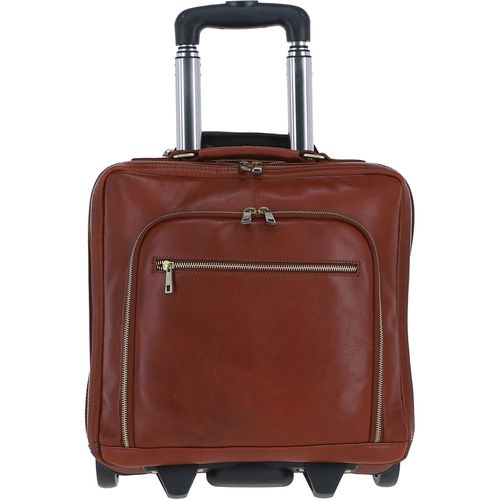 Real Leather Business Trolley Bag: pl-51 Tan ONE SIZE - Ashwood Handbags - Modalova