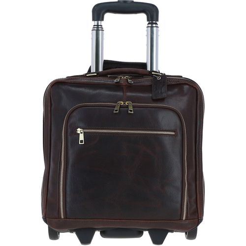 Real Leather Business Trolley Bag: pl-51 Brown ONE SIZE - Ashwood Handbags - Modalova