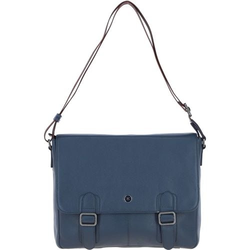 Apos;Emissary&apos; Real Leather Messenger Bag: 64403 Navy ONE SIZE - Ashwood Handbags - Modalova