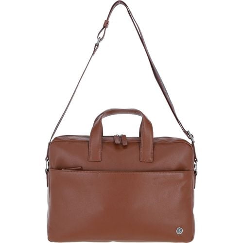 Apos;Commandeer&apos; Real Leather Laptop Bag: 64547 Tan ONE SIZE - Ashwood Handbags - Modalova