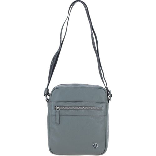 Apos;Crossflow&apos; Real Leather Crossbody Bag: 64405 Grey ONE SIZE - Ashwood Handbags - Modalova