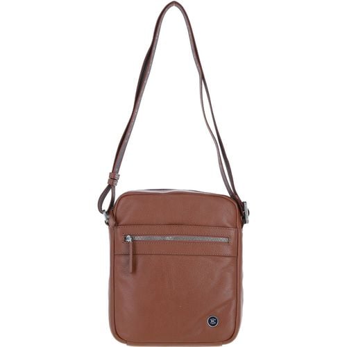 Apos;Crossflow&apos; Real Leather Crossbody Bag: 64405 Tan ONE SIZE - Ashwood Handbags - Modalova