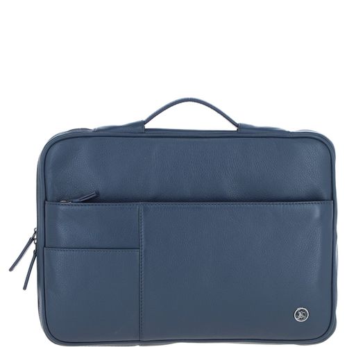 Apos;Minimalist&apos; Real Leather Organizer with Laptop Compartment: 64546 Navy ONE SIZE - Ashwood Handbags - Modalova