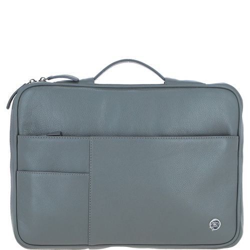 Apos;Minimalist&apos; Real Leather Organizer with Laptop Compartment: 64546 Grey ONE SIZE - Ashwood Handbags - Modalova