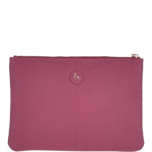 Large Padded Leather Pouch Bag : 62093 Fuchsia NA - Ashwood Handbags - Modalova