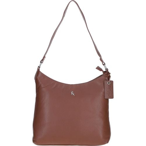 Chic Leather Shoulder Bag & Secure Zip Closure: Antrim Cognac NA - Ashwood Handbags - Modalova