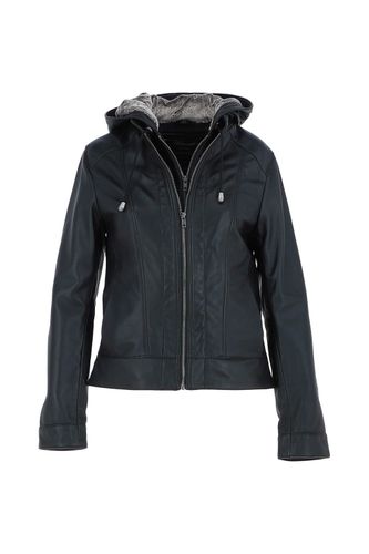 Apos;Malmo&apos; Two-In-One Detachable Hood Leather Jacket: awl-484 Black 18 - Ashwood Handbags - Modalova