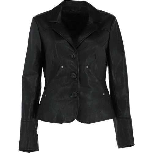 Apos;Ballina&apos; Real Leather Short Blazer Jacket: 1696 Black 16 - Ashwood Handbags - Modalova