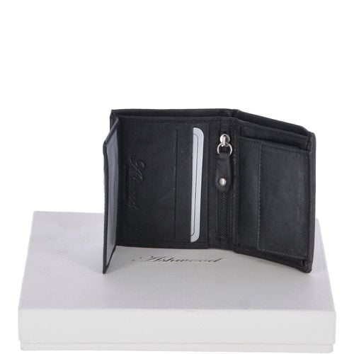 Crumble 4-Card Leather Billfold Wallet with ID & Coin Pocket: 1417 C Black/crum ONE SIZE - Ashwood Handbags - Modalova