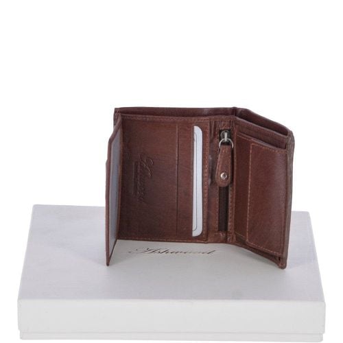 Crumble 4-Card Leather Billfold Wallet with ID & Coin Pocket: 1417 C Tan/crum ONE SIZE - Ashwood Handbags - Modalova