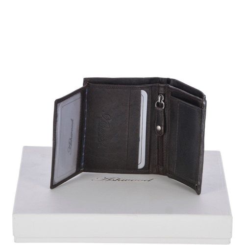 Crumble 4-Card Leather Billfold Wallet with ID & Coin Pocket: 1417 C Brown/crum ONE SIZE - Ashwood Handbags - Modalova