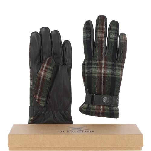 Fenland Leather & Tweed Gloves: FEN-1015 D.brn/green XL - Ashwood Handbags - Modalova