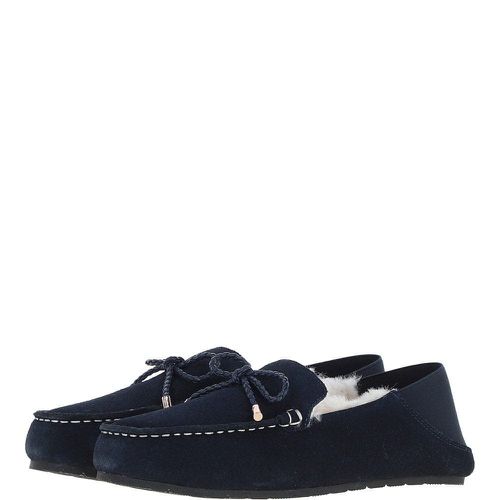 Women&apos;s Classic Suede Sheepskin Moccasins: megan Navy 5 - Ashwood Handbags - Modalova