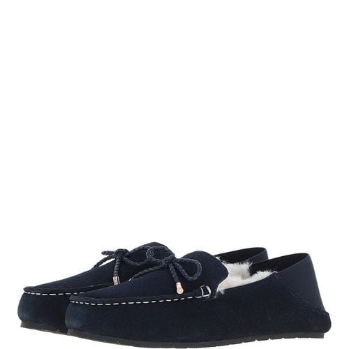 Women&apos;s Classic Suede Sheepskin Moccasins: megan Navy 8 - Ashwood Handbags - Modalova