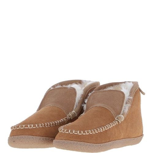 Fenland Men&apos;s Classic Suede Sheepskin Booties Slippers: BENTLEY Tan 10 - Ashwood Handbags - Modalova