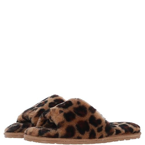 Fenland Ladies Sheepskin Sliders: suzy slider Leopard 4 - Ashwood Handbags - Modalova