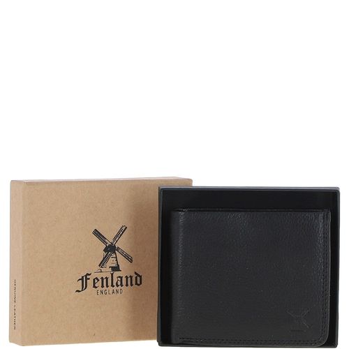 Men&apos;s RFID Protected Leather Wallet: FEN-552 Black/mud ONE SIZE - Ashwood Handbags - Modalova