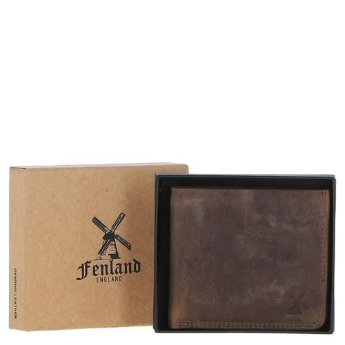 Men&apos;s Leather Classic 8 Card Billfold Wallet: FEN-551 Mud/black ONE SIZE - Ashwood Handbags - Modalova