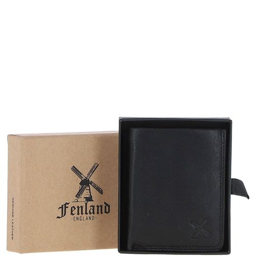 Leather Classic 6 Card Billfold Wallet: FEN-556 Black/mud ONE SIZE - Ashwood Handbags - Modalova