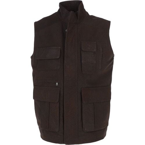 Eight Pocket Leather Gilet: HUNTER Brown/waxy Size 3XL - Ashwood Handbags - Modalova