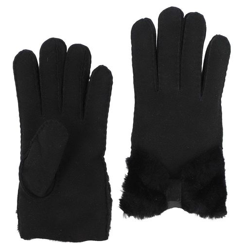 Womens Fenland Suede Sheepskin Gloves: DB 226 Black M/L - Ashwood Handbags - Modalova