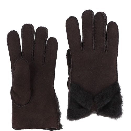 Womens Fenland Suede Sheepskin Gloves: DB 226 Brown M/L - Ashwood Handbags - Modalova