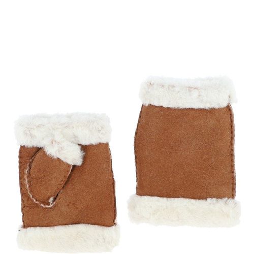 Toscana Suede Leather Fingerless Gloves: DB 1034 Tan M/L - Ashwood Handbags - Modalova