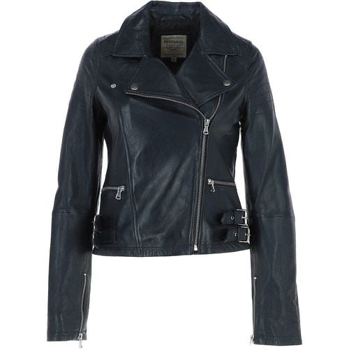 Apos;Medusa&apos; Leather Biker Jacket: BR CHELSEA Navy 12 - Ashwood Handbags - Modalova