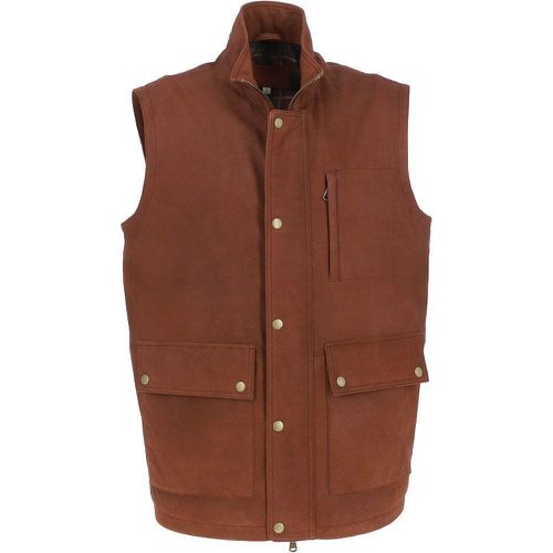 Fenland Mens Nubuck Leather Gilet: OWEN Rust Size L - Ashwood Handbags - Modalova