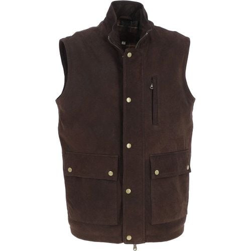 Fenland Mens Nubuck Leather Gilet: OWEN Brown Size 2XL - Ashwood Handbags - Modalova