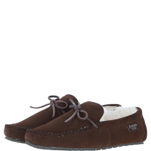 Fenland Classic Mens Suede Sheepskin Maverick Slippers: MAVERICK Brown 10 - Ashwood Handbags - Modalova