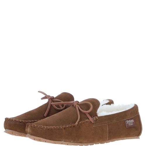 Fenland Classic Mens Suede Sheepskin Maverick Slippers: MAVERICK Chestnut 11 - Ashwood Handbags - Modalova