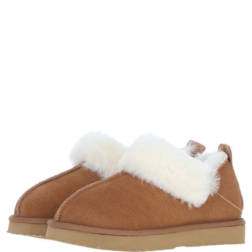 Fenland Ladies Sheepskin Shoes: petra-shoes Tan 6 - Ashwood Handbags - Modalova