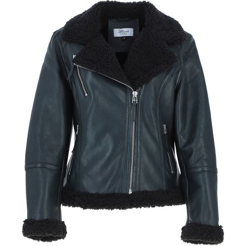 Apos;2418&apos; Ladies Leather Biker Jacket with Faux Fur Cognac 20 - Ashwood Handbags - Modalova