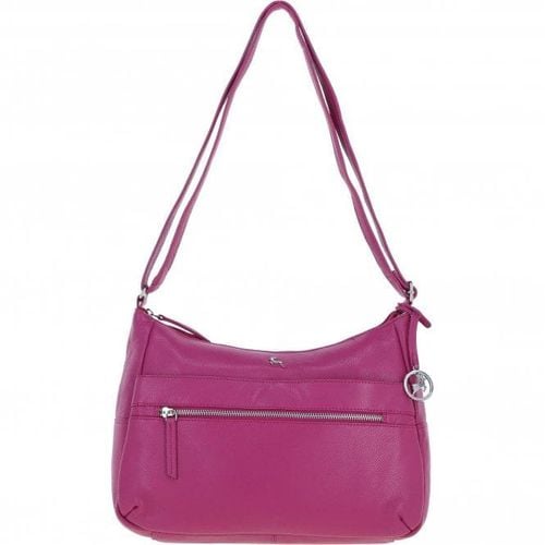 Leather Shoulder Bag with Zip & Magnetic Pocket: Meath Berry NA - Ashwood Handbags - Modalova