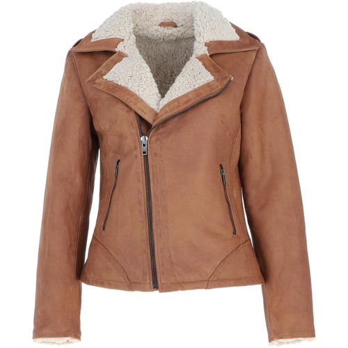 Real Leather Biker Style Jacket With Faux Fur Lining: Jan Tan 12 - Ashwood Handbags - Modalova