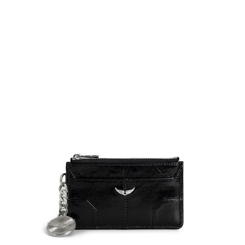 Porte-cartes Sunny Card Vintage Patent Noir - Zadig & Voltaire - Modalova