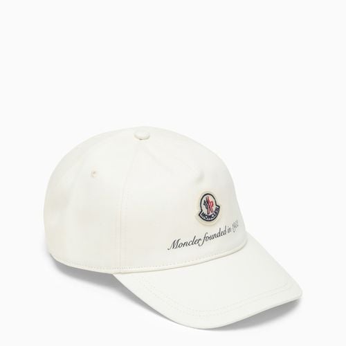 Weiße Baseballkappe mit Logo - Moncler - Modalova