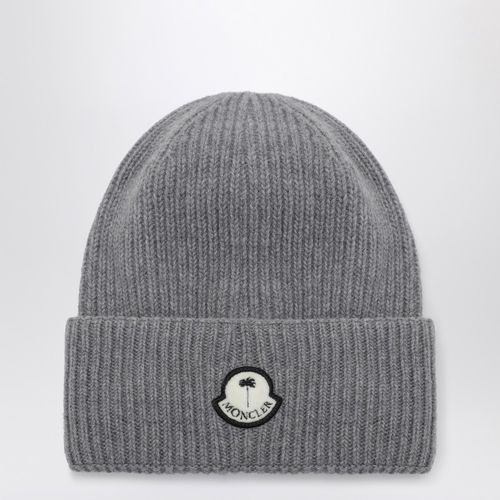 Gray wool beanie - Moncler X Palm Angels - Modalova