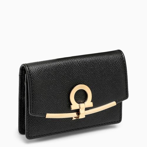 Gancini business card holder black - Ferragamo - Modalova