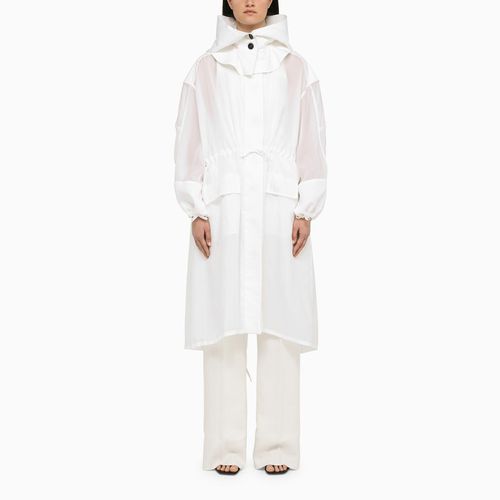 Lightweight white silk parka - Ferragamo - Modalova