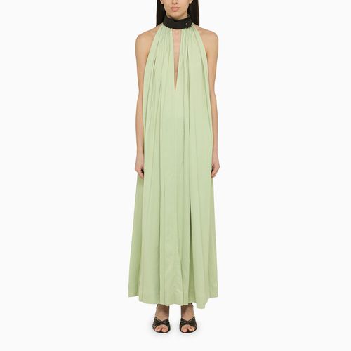 Viscose long dress with contrasting collar - Ferragamo - Modalova