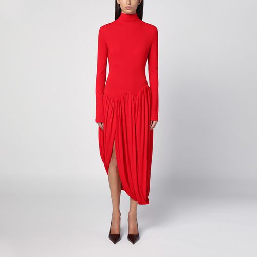 Red dress with tulip skirt - Ferragamo - Modalova