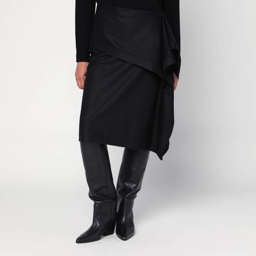 Asymmetrischer schwarzer Rock mit Baske - Ferragamo - Modalova
