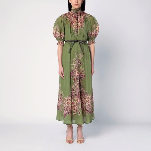 Ottie Swing khaki long dress in ramie - Zimmermann - Modalova